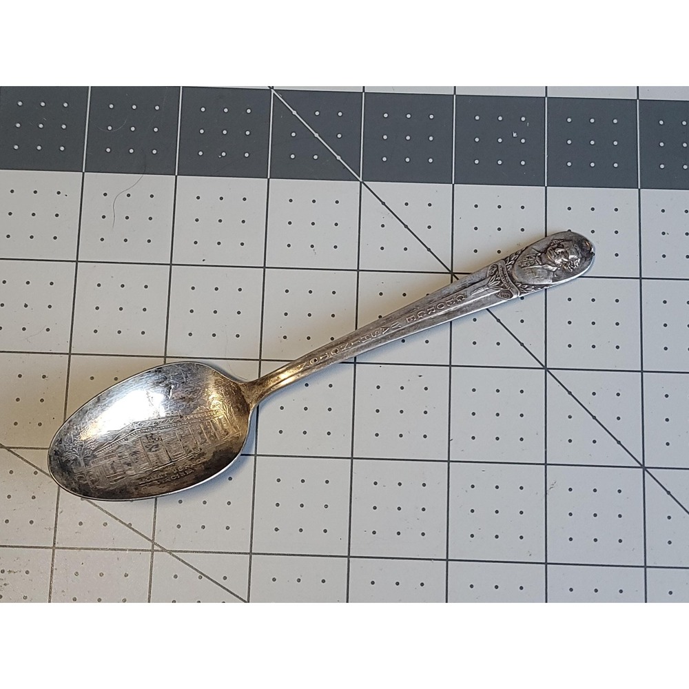 Vintage Silver Plate George Washington Mt Vernon William Rogers Souvenir Spoon